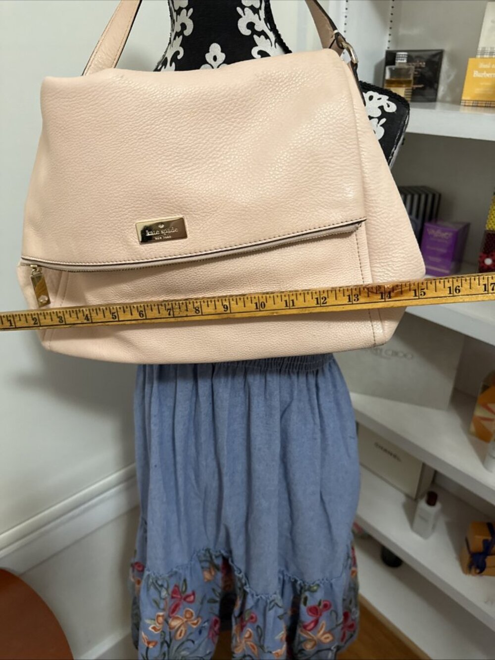 Kate Spade Jackson Street Medium Flap Shoulder Bag Pale Peach Pink? - Picture 2 of 14